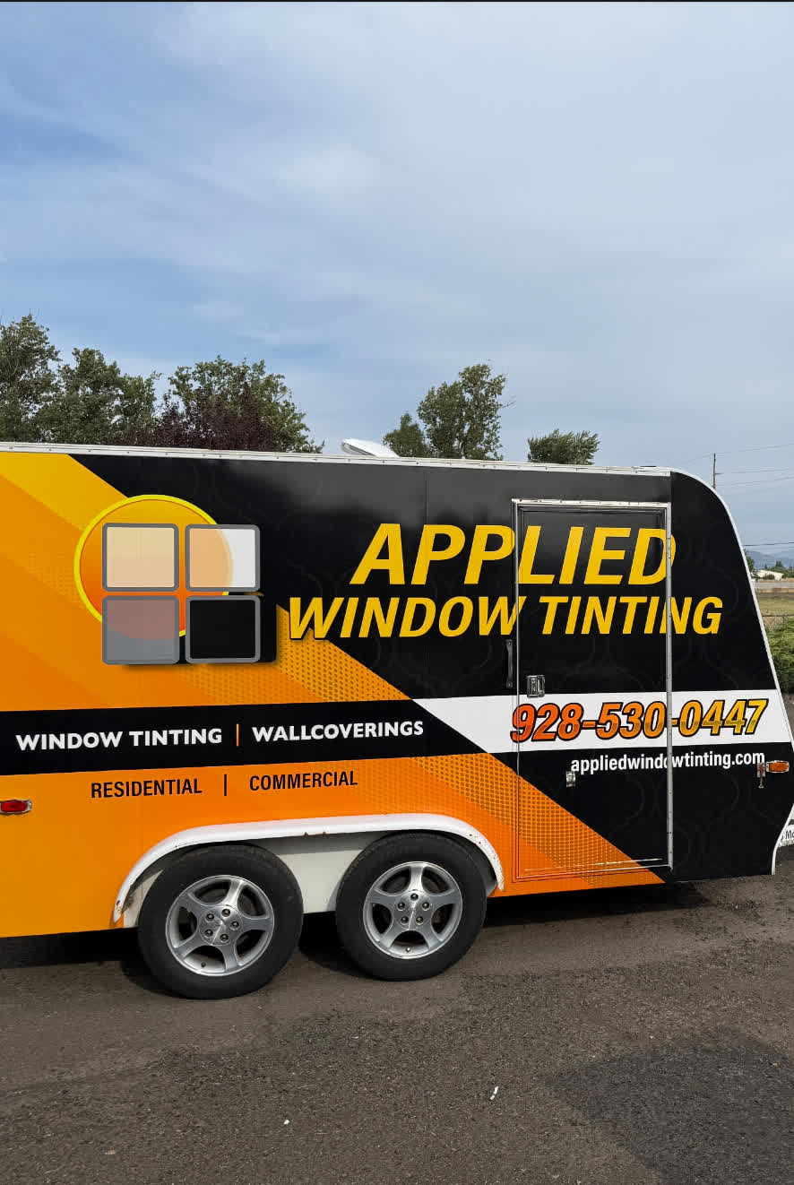 Applied Window Tinting branded mobile install trailer