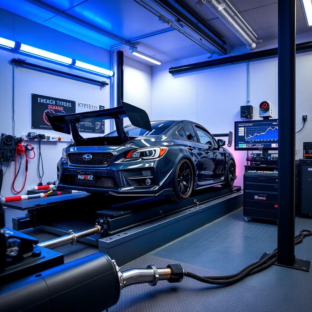 Subaru on the dyno